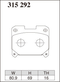 Dixcel Rear Brake Pads - Toyota Supra (JZA80) 17" Wheel / Celica GT-Four (ST205) Pad Shape