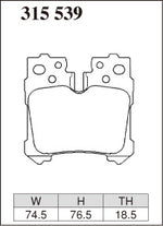 DIXCEL Rear Brake Pads - Lexus LS460 (USF40/USF41) / LS500 (VXFA50) / LS600h (UVF45) Pad Shape - Dixcel Brakes Thumbnail