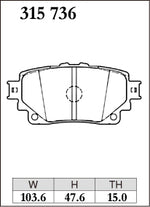 DIXCEL Rear Brake Pads - Lexus RX (AL30) / NX (AZ20) / IS (XE30) / Toyota Alphard (AH40) Pad Shape - Dixcel Brakes Thumbnail