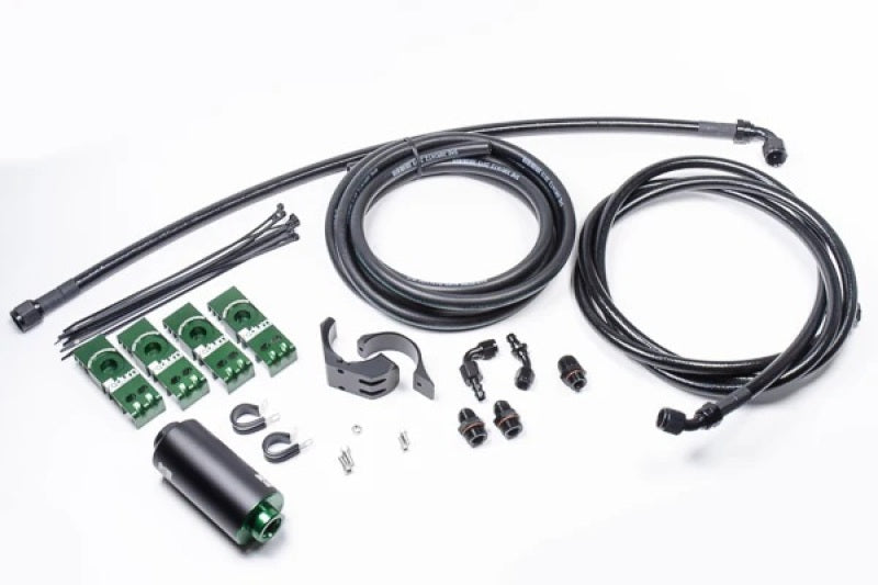 Radium Engineering fuel hanger plumbing kit – Toyota Supra (JZA80) – stainless 10 micron filter option - Radium Engineering