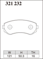 DIXCEL Front Brake Pads - Nissan Patrol (GU/Y61) / Cefiro (A31) / Pulsar SSS (N14) Pad Shape - Dixcel Brakes Thumbnail