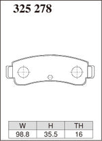 DIXCEL Rear Brake Pads - Nissan Pulsar GTI-R / SSS (N14) / NX (B13) Pad Shape - Dixcel Brakes Thumbnail
