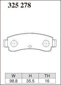 DIXCEL Rear Brake Pads - Nissan Pulsar GTI-R / SSS (N14) / NX (B13) Pad Shape