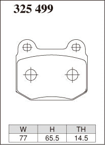 Pad Shape for DIXCEL S Type Rear Brake Pads – STI / Evo / SS-V / BRZ / 86