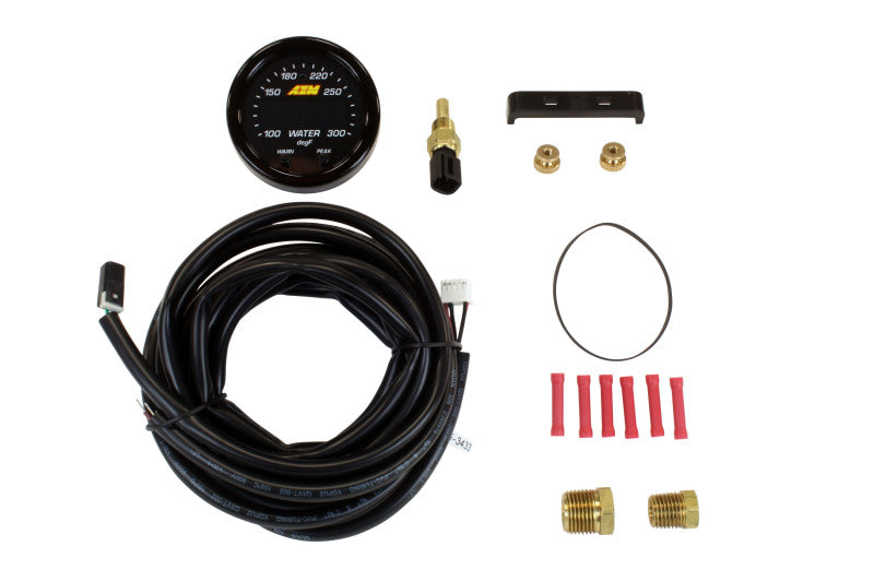 AEM X-Series Temperature Gauge Kit - Universal - 100-300F - AEM Electronics