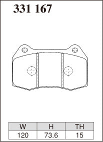 DIXCEL Front Brake Pads – Nissan 350Z (Z33) / Honda Integra Type R (DC5) – Brembo Caliper