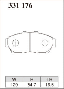 DIXCEL Front Brake Pads - Honda Integra (DC2) GSi / VTi-R - Non-Type R Pad Shape