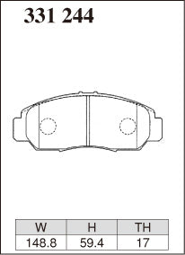 DIXCEL Front Brake Pads - Honda Accord (CL7/CL8) - Non-Euro R Pad Shape