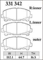 DIXCEL Front Brake Pads - Honda Accord Euro (CU2) Pad Shape - Dixcel Brakes Thumbnail