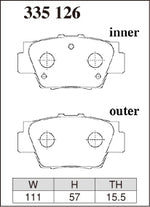 DIXCEL Rear Brake Pads - Honda NSX (NA1/NA2) Pad Shape - Dixcel Brakes Thumbnail