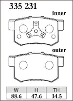 Dixcel Rear Brake Pads - Honda CR-V (RD6/RD7/RE3/RE4/RM1/RM4) Pad Shape - Dixcel Brakes Thumbnail