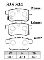 Dixcel Front Brake Pads - Honda Accord (CL/CM/CU/CW/CP/CR/CV) / Inspire (CP) Pad Shape - DIXCEL Thumbnail