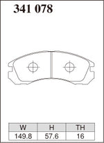 Dixcel Front Brake Pads - Mitsubishi Lancer Evo I/II/III (CD9A/CE9A) / Evo IV (CN9A) / Evo V/VI RS (CP9A) / Evo VII/VIII/IX RS (CT9A) / Evo X RS (CZ4A) - 341078 Pad Shape - Dixcel Brakes Thumbnail