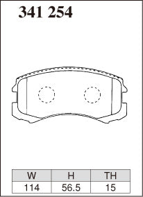 DIXCEL Front Brake Pads - Mitsubishi Lancer (CG/CH) / Colt Pad Shape
