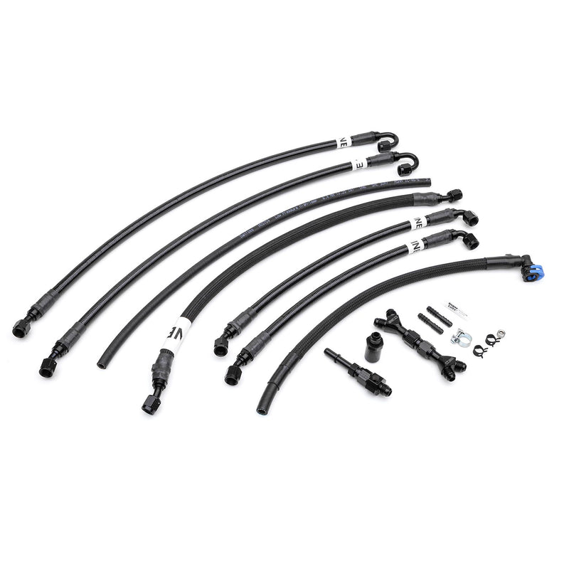 COBB fuel rail line kit – Subaru WRX STI – braided PTFE lines, Y-blocks and fittings - Cobb Tuning