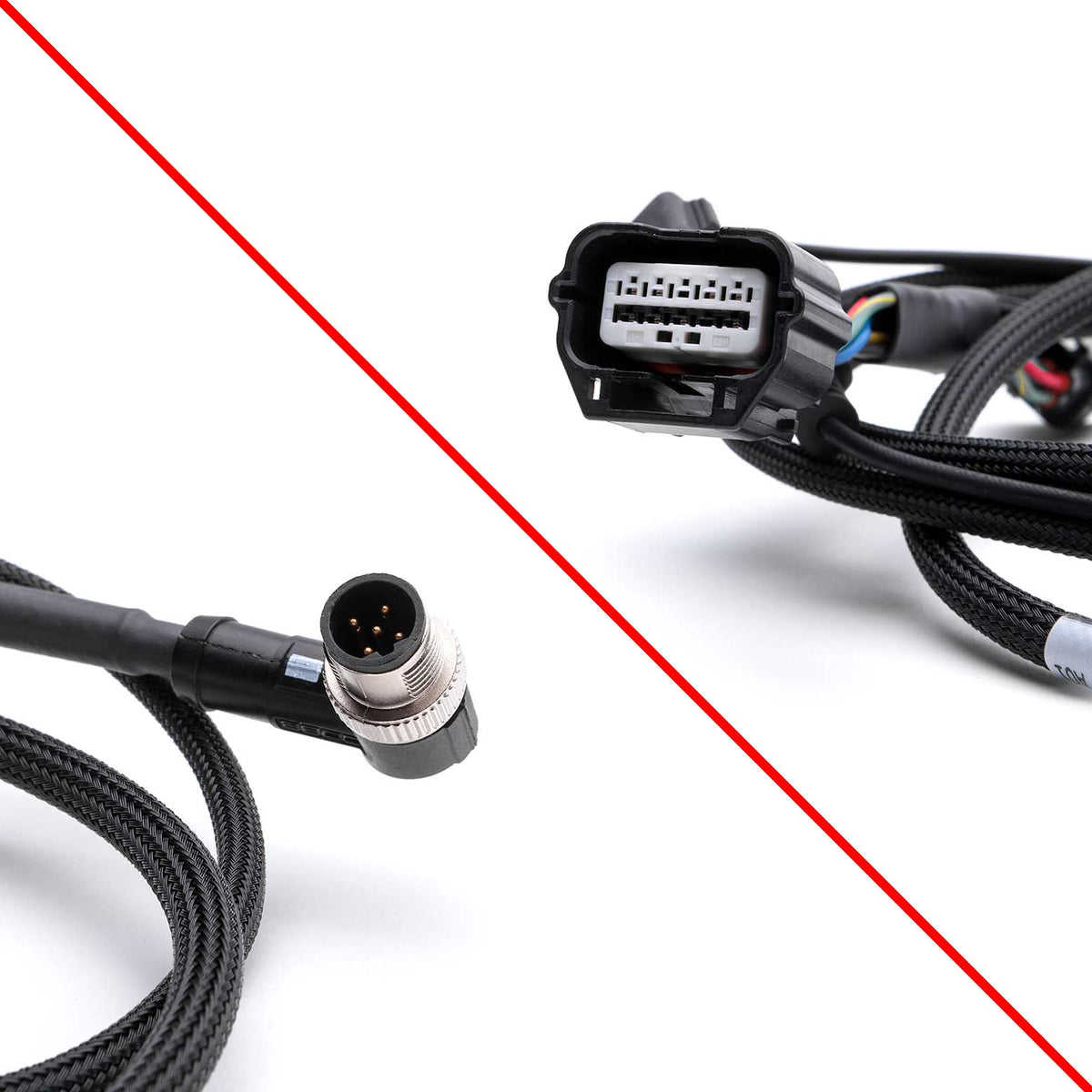 COBB CAN Flex Fuel gateway upgrade – harness connectors close-up