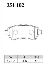 DIXCEL Front Brake Pads - Ford Fiesta (WS/WT/WZ) / Mazda2 (DE) / Suzuki Swift (FZ/AZ) Pad Shape - DIXCEL Thumbnail