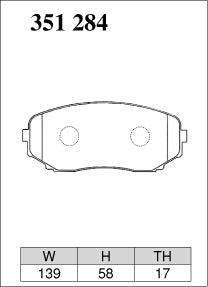 DIXCEL Front Brake Pads - Mazda CX-7 (ER) / CX-8 (KG) / MPV (LY) Pad Shape