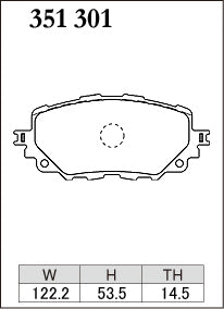 Pad Shape for DIXCEL Front Brake Pads – Mazda MX-5 (ND) / Fiat 124 Spider (348)