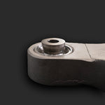 Suspension Secrets wishbone monoball, close-up of the bearing seated in the wishbone - Suspension Secrets Thumbnail