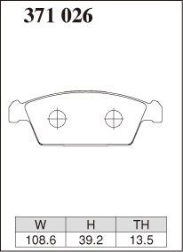DIXCEL Front Brake Pads - Suzuki Alto / Cervo Mode / Wagon R / Cara / Mazda AZ-1 / Carol Pad Shape