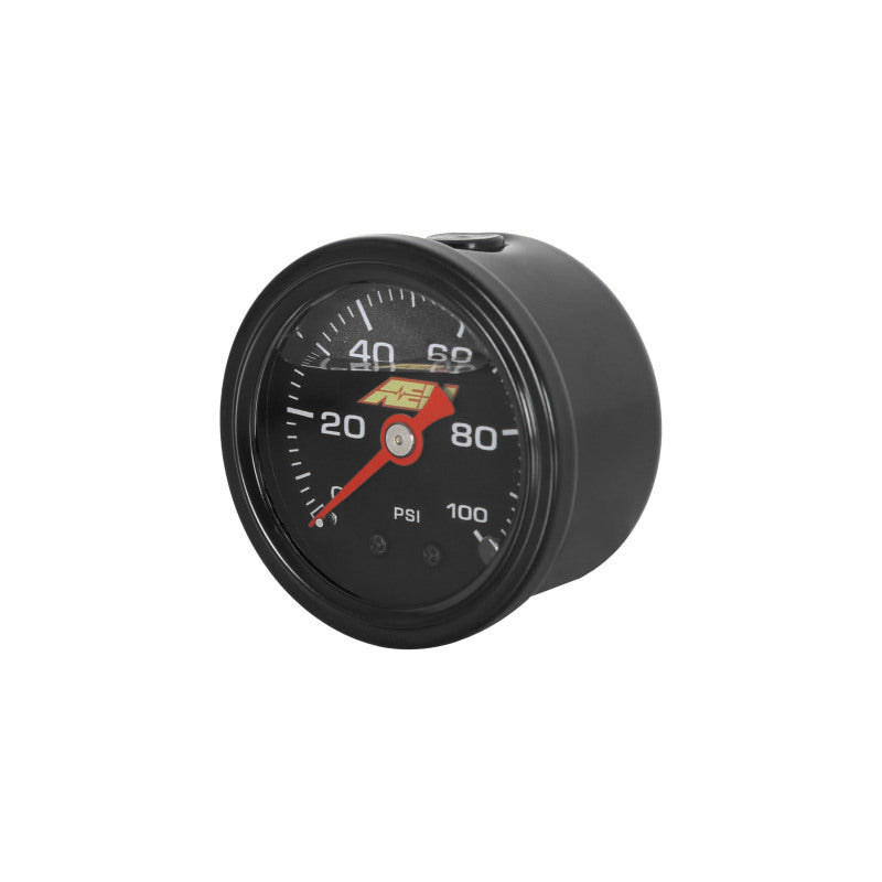 AEM 0-100 PSI Liquid Filled Mechanical Pressure Gauge - Universal - 1/8 NPT - Image 2