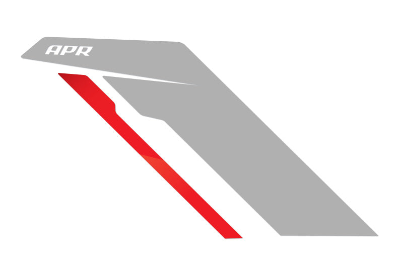 APR Sideburn Stickers - Universal - Silver/Red Stripe (Pair) - Image 2 - APR