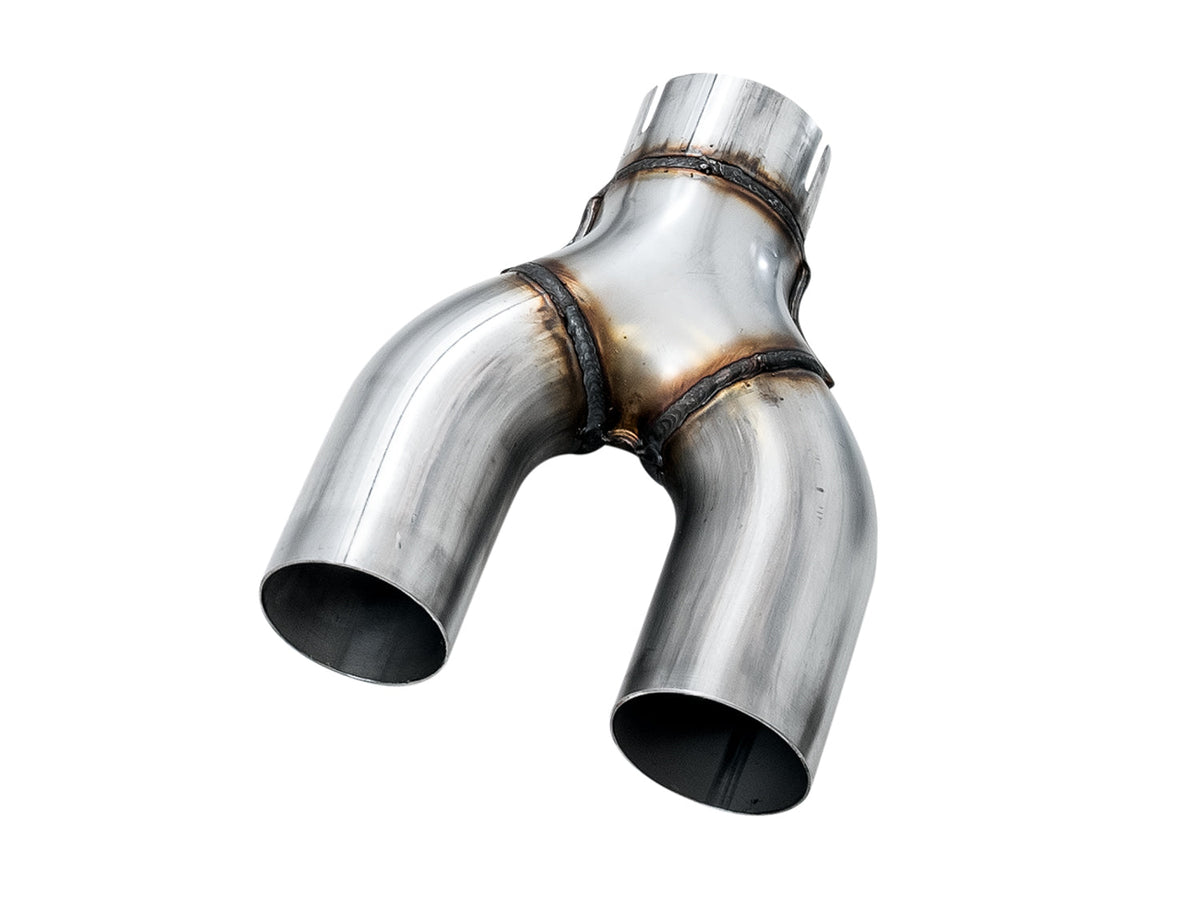 AWE Triple-to-Dual tip conversion kit – Honda Civic Type R (FK8) – stainless Y-merge with two outlets, tips not included
