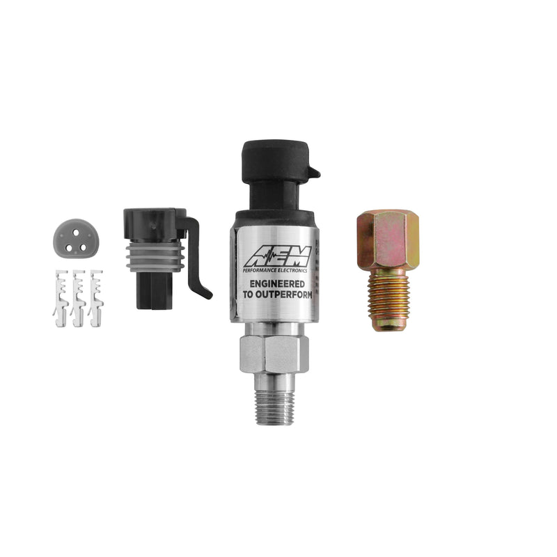 AEM 500 PSIG Stainless Sensor Kit – 1/8" NPT Male Thread - Chicane Australia - AEM Electronics