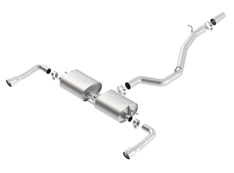 Borla Cat-Back Exhaust - Audi A3 Sedan quattro 2.0 TFSI (8V) - S-Type 3in Split Rear Exit - Borla