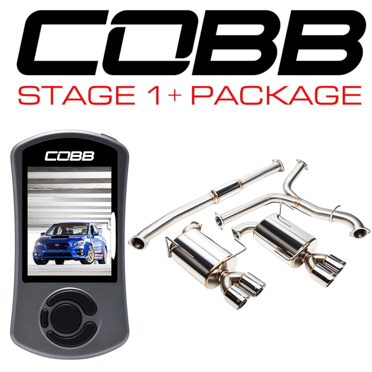 COBB Tuning Stage 1+ Package (Accessport & Cat-Back Exhaust) - Subaru WRX/STI (VA) - Australian Spec