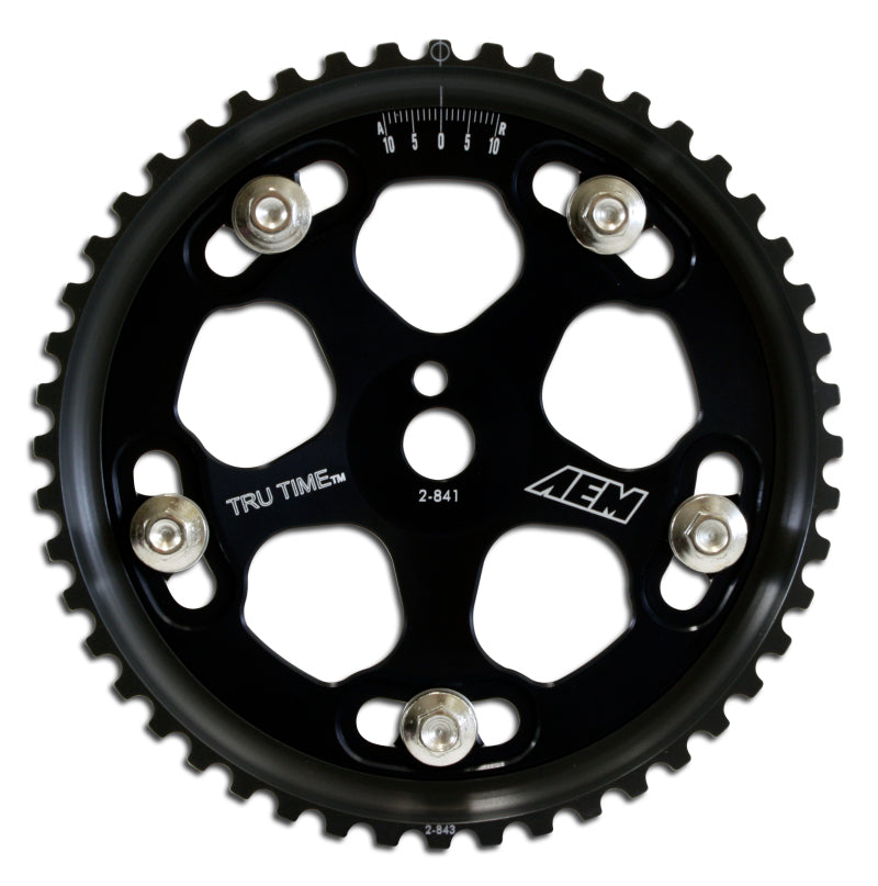 AEM Black Tru-Time Adjustable Cam Gear - Mitsubishi Lancer Evolution 8/IX - AEM Electronics