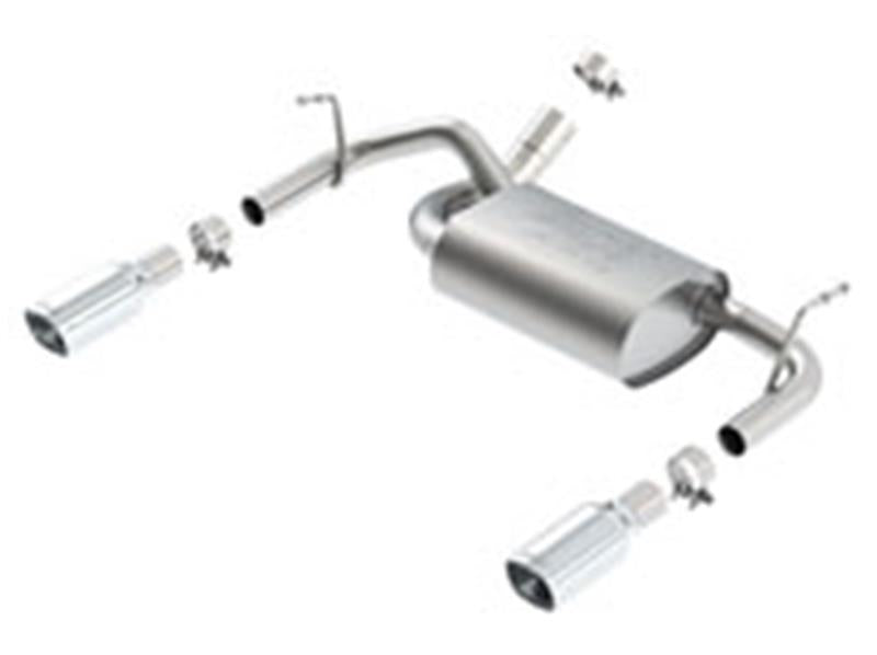 Borla Rear Section Exhaust - Jeep Wrangler / Wrangler Unlimited (JK) - ATAK Square Angle-Cut Exit - Image 2