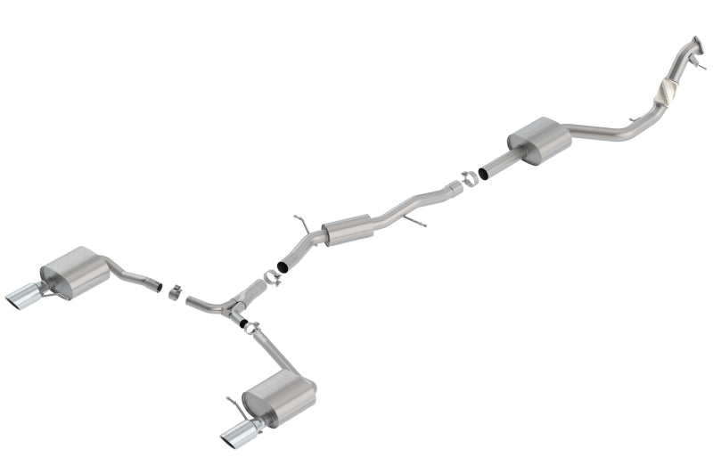 Borla Cat-Back Exhaust - Audi A4 Avant / allroad quattro 2.0 TFSI (B9) - 3in 4in Tips