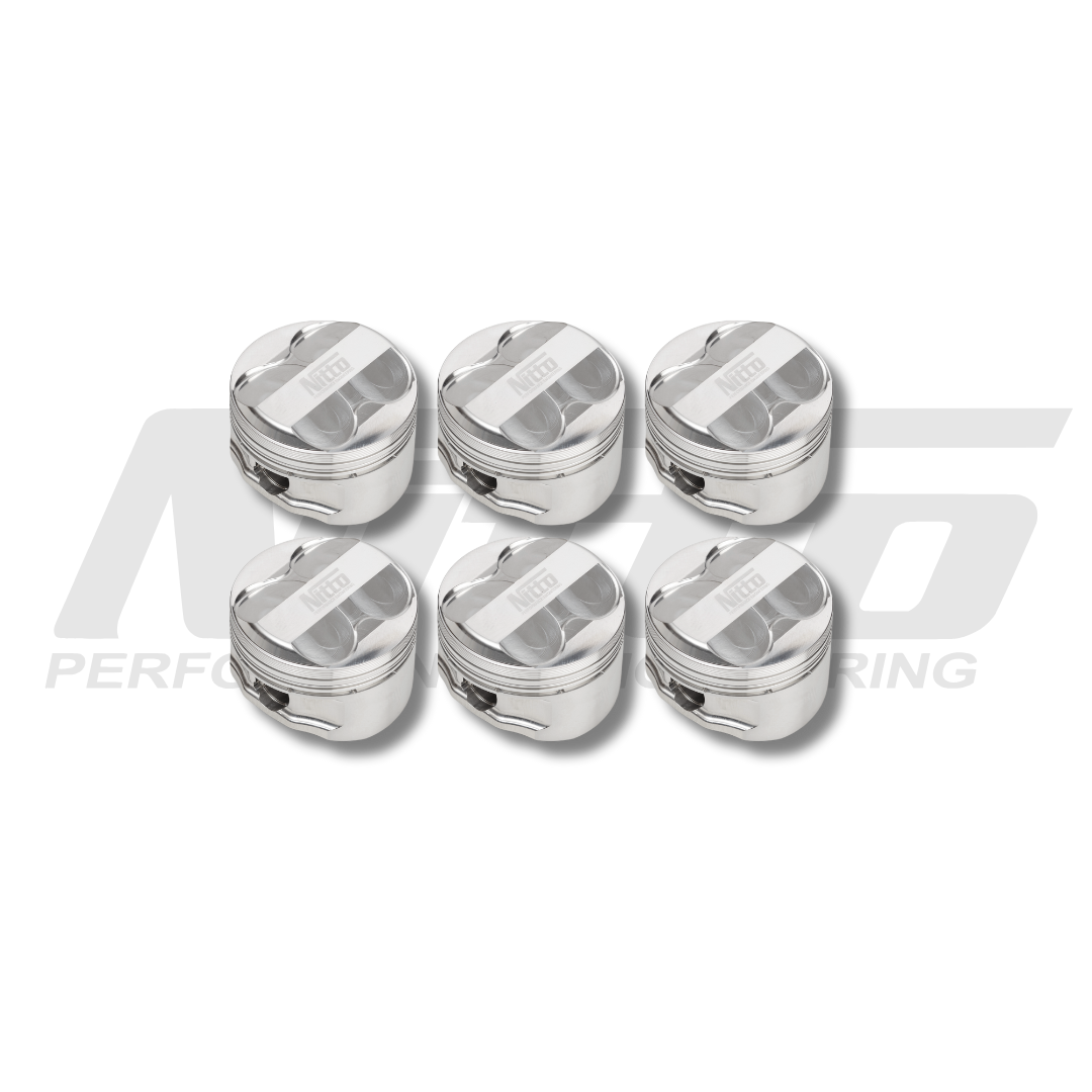 Nitto RB25 forged pistons – set of six with domed crowns