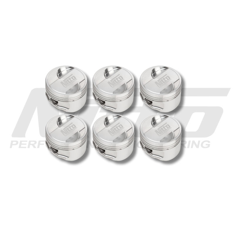 Nitto RB30 SOHC high compression forged pistons, set of six - Nitto