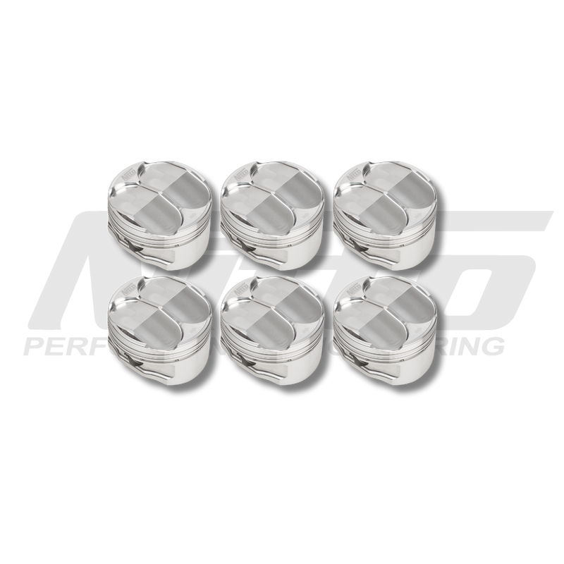 Nitto Barra 3.8L de-stroke forged pistons, set of six - Nitto