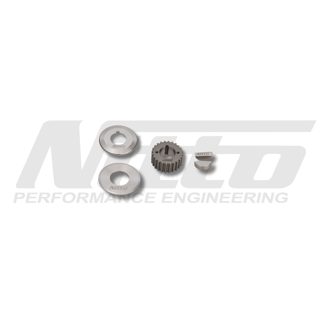 Nitto RB billet crank timing gear, inner and outer washers and woodruff keys