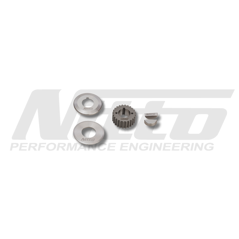 Nitto RB billet crank timing gear, inner and outer washers and woodruff keys - Nitto