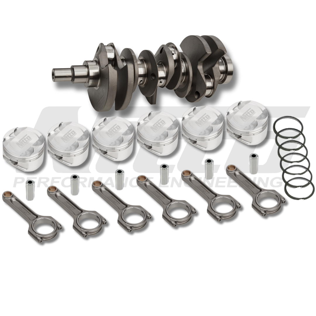 Nitto VR38DETT kit with EN40B crankshaft, V2 rods and forged pistons