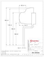 Brembo wheel clearance drawing for the 316mm rear GT kit (2Ex.5003) - Brembo Thumbnail
