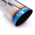 COBB blued titanium exhaust tip – Subaru Impreza WRX/STI GD – blued outlet and logo close-up - Cobb Tuning Thumbnail