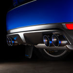 COBB titanium cat-back exhaust – Subaru WRX STI hatch – quad tips on a blue STI hatch rear - Cobb Tuning Thumbnail