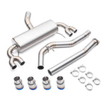 COBB titanium cat-back exhaust – Subaru WRX STI hatch – full system, four tips and clamps laid out - Cobb Tuning Thumbnail