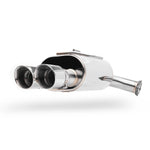 COBB stainless cat-back exhaust – Subaru WRX/STI sedan – muffler and dual tips from the rear - Cobb Tuning Thumbnail