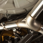 COBB stainless cat-back exhaust – Subaru WRX VB – Y-split installed under the car - Cobb Tuning Thumbnail