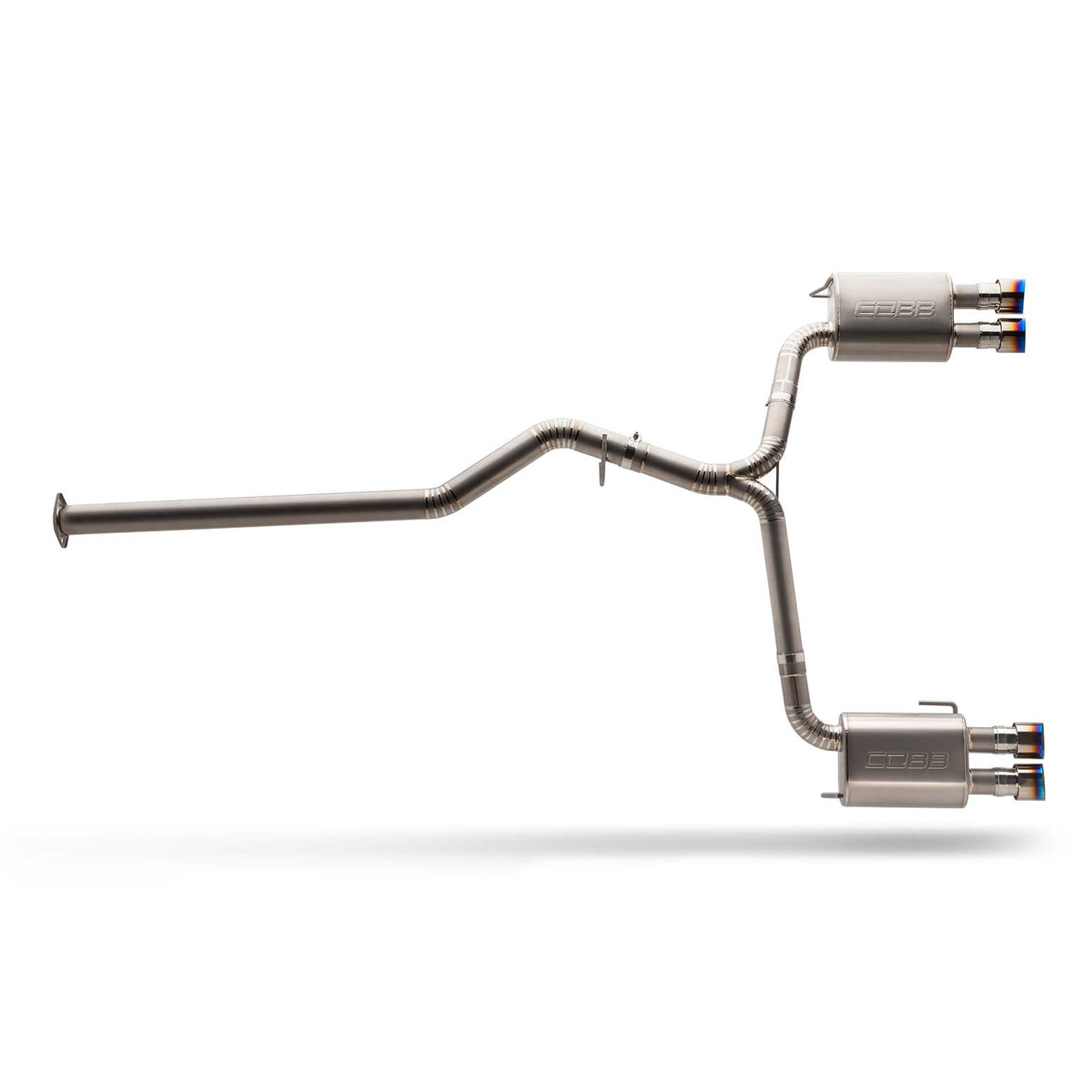 COBB titanium cat-back exhaust – Subaru WRX VB – assembled system, top view