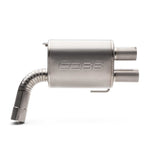 COBB titanium cat-back exhaust – Subaru WRX VB – muffler with dual outlets, side view - Cobb Tuning Thumbnail
