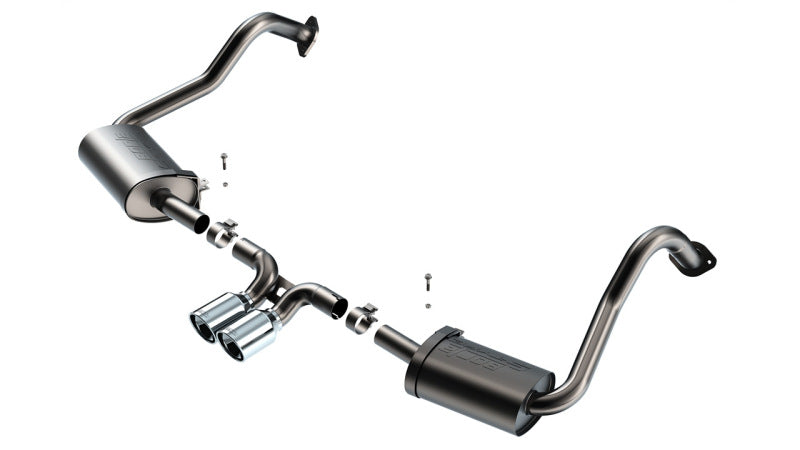 Borla Cat-Back Exhaust - Porsche 718 Cayman / Boxster (982) 2.0T / 2.5T excl. PSE - S-Type 2.25in - Borla