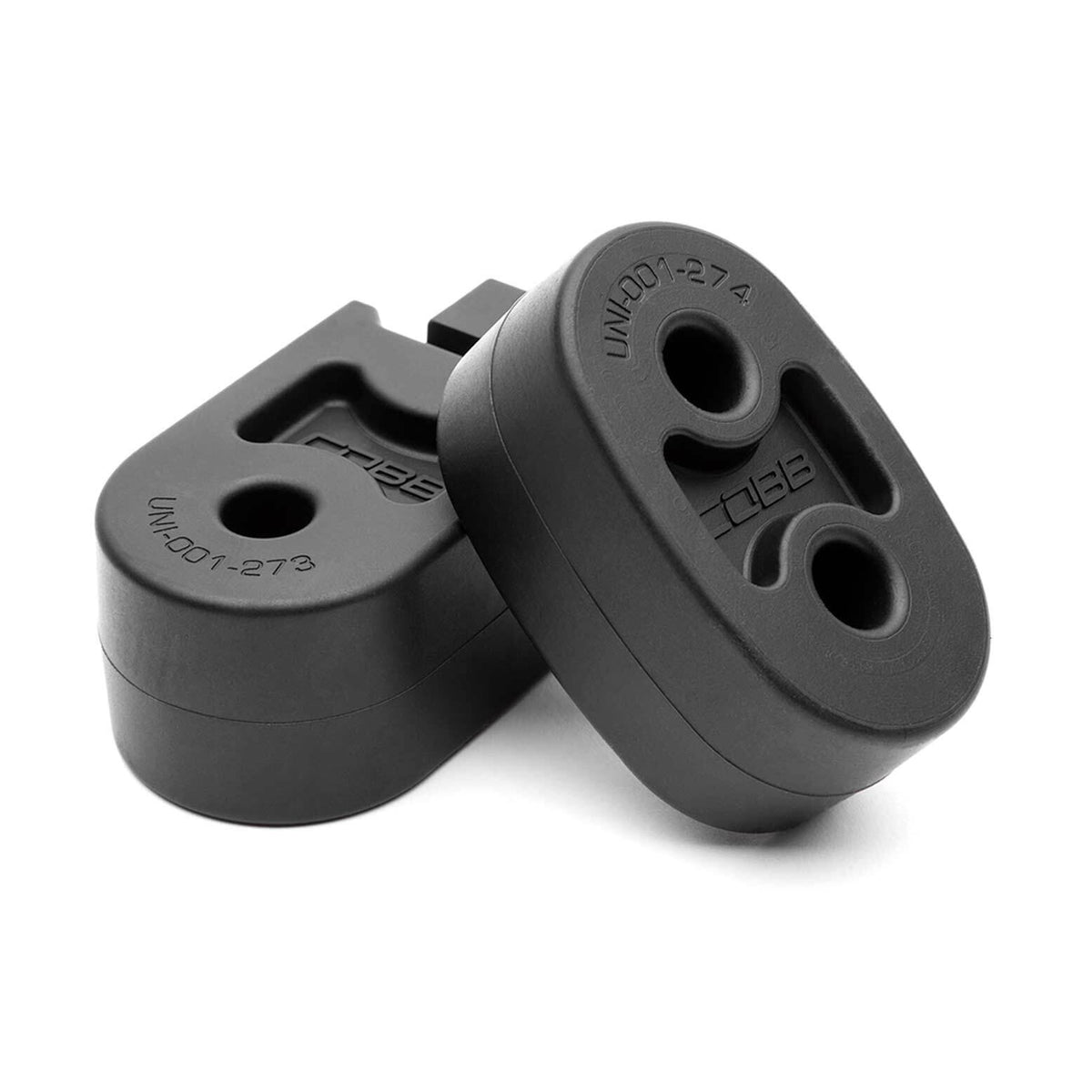 COBB exhaust hanger kit – Mazda3 MPS BL – twist-in and two-hole hangers, close-up